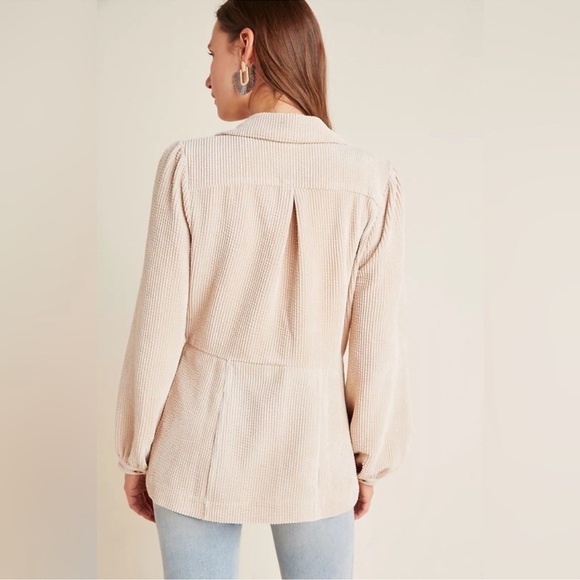 Current Air Beige Textured Blazer Size Small PTP 19” EUC - Picture 3 of 12